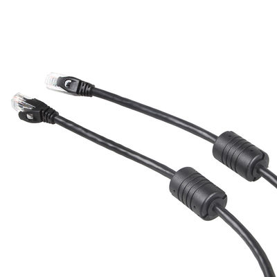 Ethernet-Kabel-Katze 6, des Schwarz-24AWG Verbindungsstück RJ45 100 Ft Ethernet-Schnur