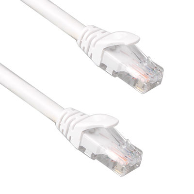Weiße Verbindungskabel 24AWG 7/0.2 UTPs Cat6 Jacke PVCs LSZH mit Verbindungsstück RJ45