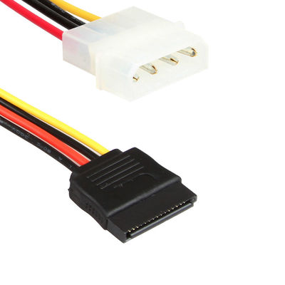Männlich-weiblicher Festplattenlaufwerk-Kabelverteiler Molex 4 Pin Durable Y SATA
