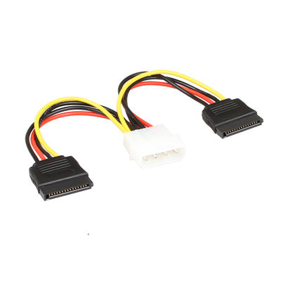 Energie-Kabelbaum Soems SATA verkabeln SATA 1 bis 2 4 Pin Molex Connecter To 2