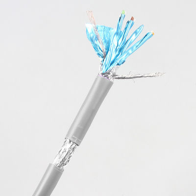 Geschirmtes Twisted-Pair-Netzwerk-Cat-7-Kabel, 100 m, 305 m, graue Farbe