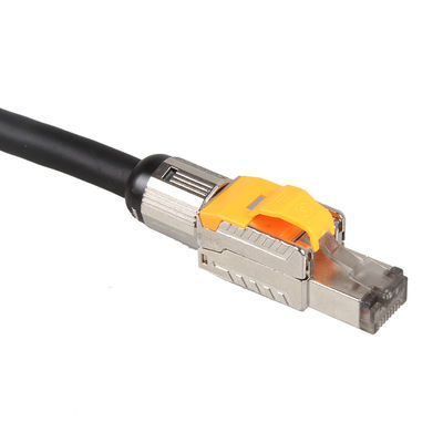 Flecken-Kabel ODM-gestreckten Winkels Cat8 mit modularem Stecker-Verbindungsstück Toolless