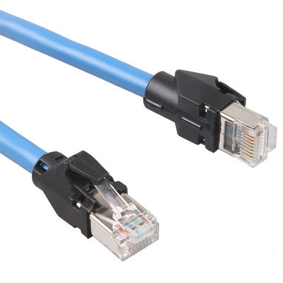 Ethernet-Kabel Cat6a S/FTP 6 Fuß RJ45-Netz-Schnur-Flecken-industrieller Widerstand-Kettennetz-Kabel-