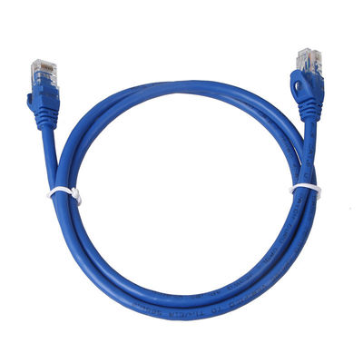 24AWG blaue Cat6 Verbindungskabel BC7/0.2 UTP PVC-Jacke mit Verbindungsstück 8P8C