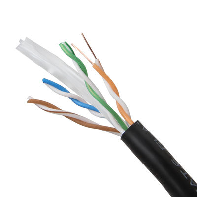 Schwarzes Verbindungskabel Cat6 Cat6a für Gigabit Ethernet 650MHz 100W PoE RJ45 UTP