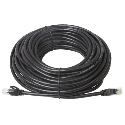 Schwarzes Verbindungskabel Cat6 Cat6a für Gigabit Ethernet 650MHz 100W PoE RJ45 UTP