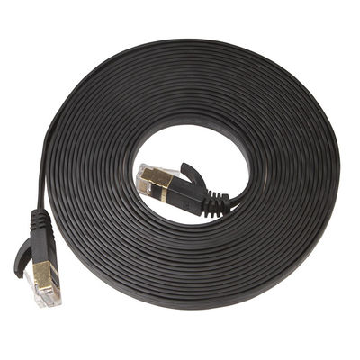 Cat6 UTP-Ethernet-LAN-Kabel, flach, kurz, schwarz, für Computer
