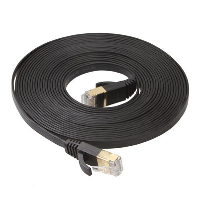 Cat6 UTP-Ethernet-LAN-Kabel, flach, kurz, schwarz, für Computer