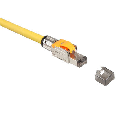 Abgeschirmte gelbe Farbe Lan Cables S/FTP 22AWG der LSZH-Ethernet-Katzen-8 Doppeltes