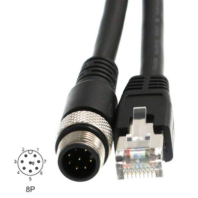 ROHS Cat6 industrieller Code 8 Pin To RJ45 des Ethernet-Kabel-M12 D für Fieldbus-Sensor