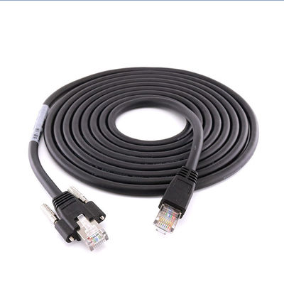 Cat6A-Kamera-industrielles Ethernet-Kabel S/FTP RJ45 8P mit Verschluss-Schraube GigE