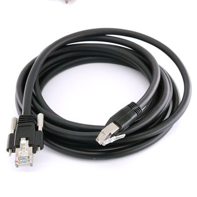 Cat6A-Kamera-industrielles Ethernet-Kabel S/FTP RJ45 8P mit Verschluss-Schraube GigE