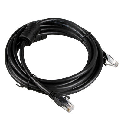 Ethernet-Kabel-Katze 6, des Schwarz-24AWG Verbindungsstück RJ45 100 Ft Ethernet-Schnur
