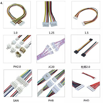 0.8mm 1.25mm Neigungs-Kabelbaum-Kabel 1Pin 2Pin 40 Pin For Industry