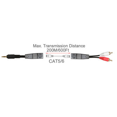 RCA-Audiosignal 3,5 Millimeter-Stereolithographie-Kabel-roter weißer Farbsitz Cat5 Cat6 Cat7 Cat8