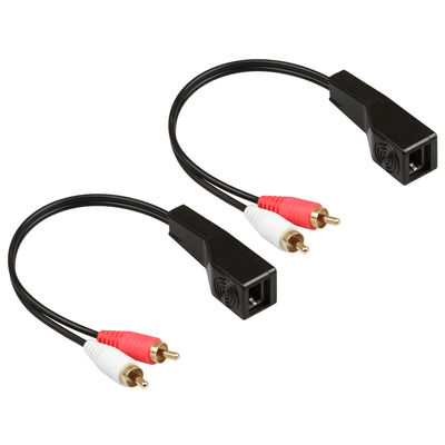 Draht-Versammlungs-Stereolithographie 2 RCA Cat7 Cat8 kundenspezifische zum Stereo2 RCA bloßen Kupfer