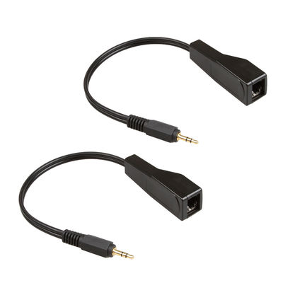 Kundenspezifische Draht-Versammlungen Cat5 Cat6 3.5mm Stereo zur weiblichen Audioergänzung RJ45