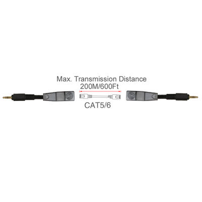 Kundenspezifische Draht-Versammlungen Cat5 Cat6 3.5mm Stereo zur weiblichen Audioergänzung RJ45