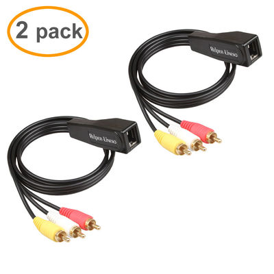 Stabile Frau 3 RCA-Audioerweiterungs-Kabel, Vielzweck-RCA zum Adapter RJ45
