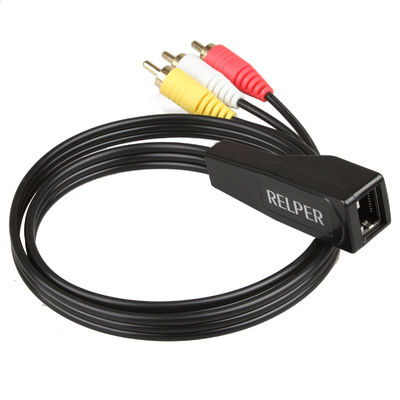 Stabile Frau 3 RCA-Audioerweiterungs-Kabel, Vielzweck-RCA zum Adapter RJ45
