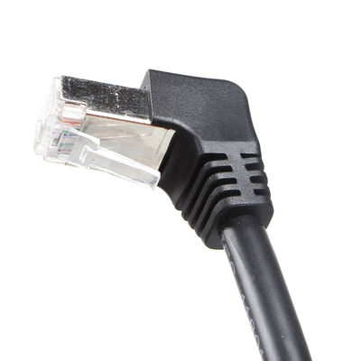 Praktisches Kabel der Katzen-6 STP gerade zum abwärts winkligen 90 Grad