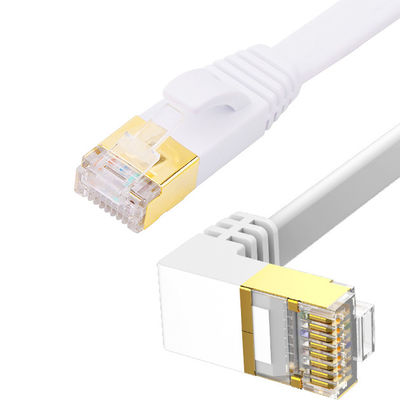 Weißes gerades flaches Flecken-Kabel PVC-Jacke Vielzweck-UTP-Schild