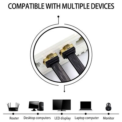 Jacke des ultra dünnes RJ45 Cat7 Verbindungskabel-flache Netz-Cat5e CAT6 LSZH