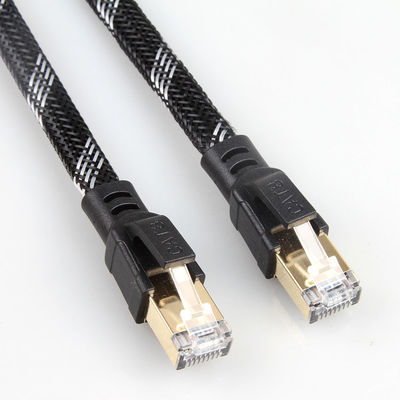Hochleistungs-Rj45-Cat8-Netzwerkkabel, geflochtenes Nylon-Patchkabel Cat 8
