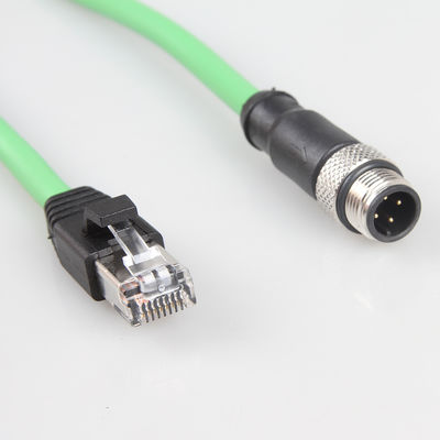 Grüne Kamera-industrielles Ethernet verkabeln Gigabit-Stall M12 4 Pin To RJ45