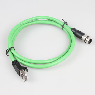 Grüne Kamera-industrielles Ethernet verkabeln Gigabit-Stall M12 4 Pin To RJ45