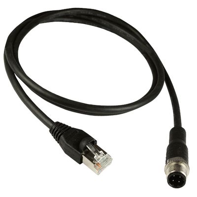 M12 des Gigabit-Rj45 zur industriellen Schwarz-Farbe Ethernet-des Kabel-Cat5e Cat6