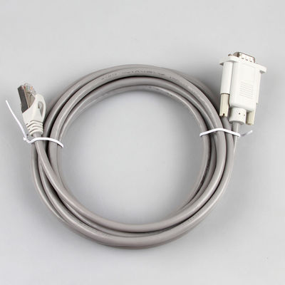 CAT5E-Ethernet-industrieller Kabelbaum 26AWG 8P8C RJ45 zu DB9 weiblicher Gray Color