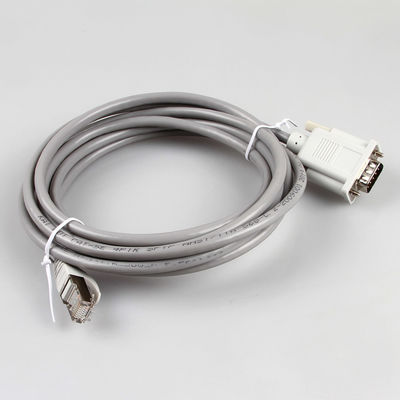 CAT5E-Ethernet-industrieller Kabelbaum 26AWG 8P8C RJ45 zu DB9 weiblicher Gray Color