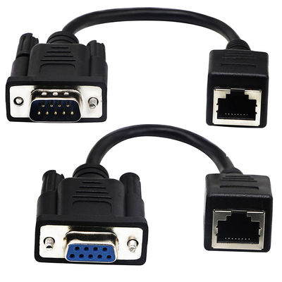 Cat5 Cat6 RJ45 zum Kabel RS232, DB9 9 Pin Industrial Ethernet Cable Assemblies