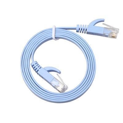 Netz-flaches Flecken-Kabel blaue 0.5m CAT 6 1m 2m bis 100m Bandbreite 350MHz