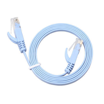 Netz-flaches Flecken-Kabel blaue 0.5m CAT 6 1m 2m bis 100m Bandbreite 350MHz