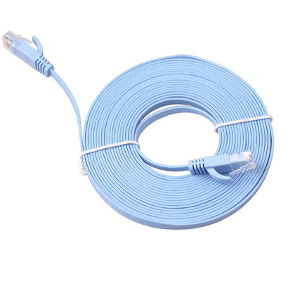 Netz-flaches Flecken-Kabel blaue 0.5m CAT 6 1m 2m bis 100m Bandbreite 350MHz