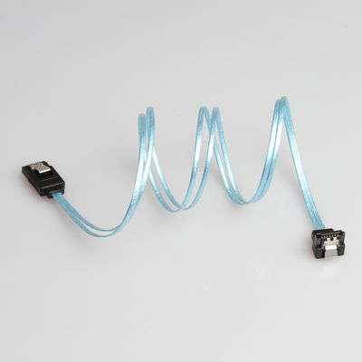 8 Zoll blaues Erweiterungs-Kabel SATAs 3, gerade zu gerader Schnur SATAs 3