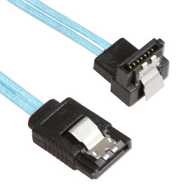 8 Zoll blaues Erweiterungs-Kabel SATAs 3, gerade zu gerader Schnur SATAs 3