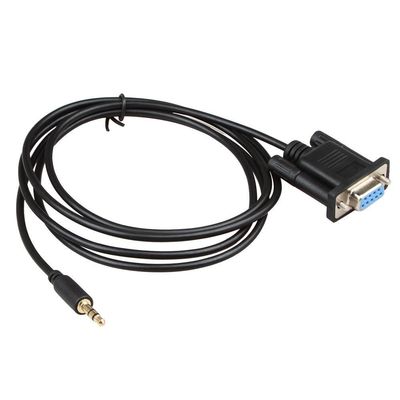 Schwarzer Kabel DB9 Pin Female To des Kabelbaum-RS232 Stall DCs 3.5mm