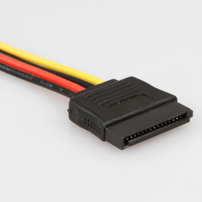 Männlich-weiblicher Festplattenlaufwerk-Kabelverteiler Molex 4 Pin Durable Y SATA