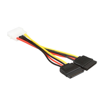 Energie-Kabelbaum Soems SATA verkabeln SATA 1 bis 2 4 Pin Molex Connecter To 2