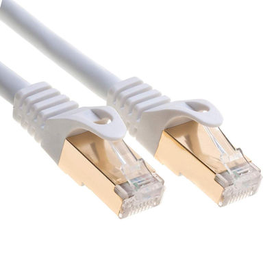0,5–90 m RJ45-Patchkabel, doppelt geschirmtes, weißes Cat-7-Ethernet-Kabel