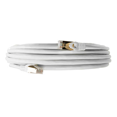 0,5–90 m RJ45-Patchkabel, doppelt geschirmtes, weißes Cat-7-Ethernet-Kabel