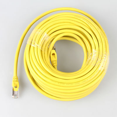 Gelbes Cat7 SSTP-Kabel für den Außenbereich, praktisches 26AWG LSZH-Patchkabel