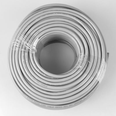 Geschirmtes Twisted-Pair-Netzwerk-Cat-7-Kabel, 100 m, 305 m, graue Farbe