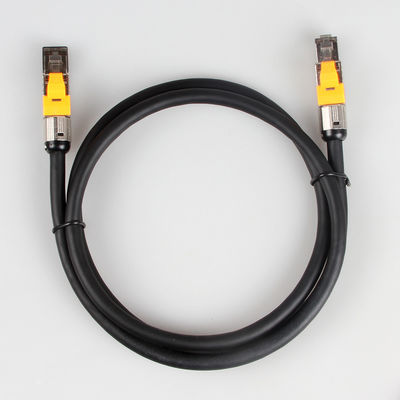 Flecken-Kabel ODM-gestreckten Winkels Cat8 mit modularem Stecker-Verbindungsstück Toolless