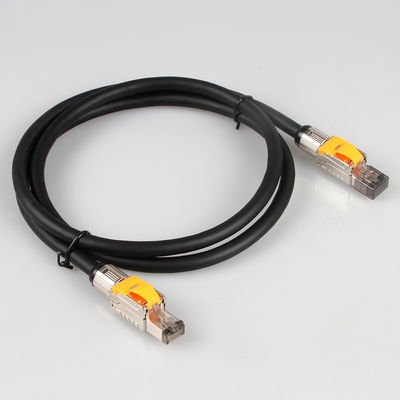Flecken-Kabel ODM-gestreckten Winkels Cat8 mit modularem Stecker-Verbindungsstück Toolless
