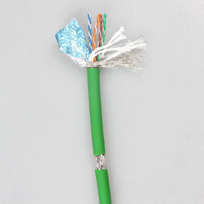Hohes Flexibilitäts-Katze 5e SFTP AWG26 Ethernet-Kabel PVC-Grün-RJ45 für industrielle Anwendungen